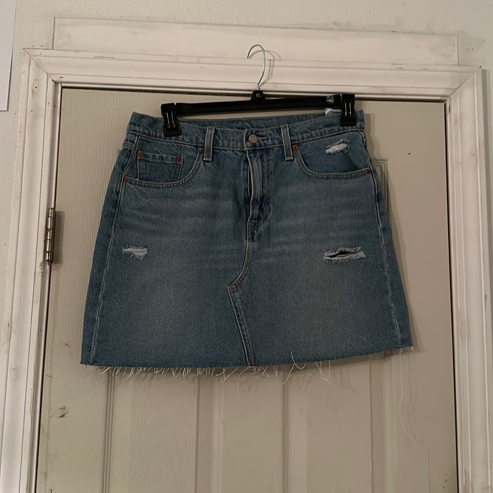 Light Blue Demin Levi Skirt. Great Condition.
